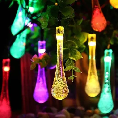 Solar Tree Light Decoration Multicolor Crystal Water Drop - Epyz