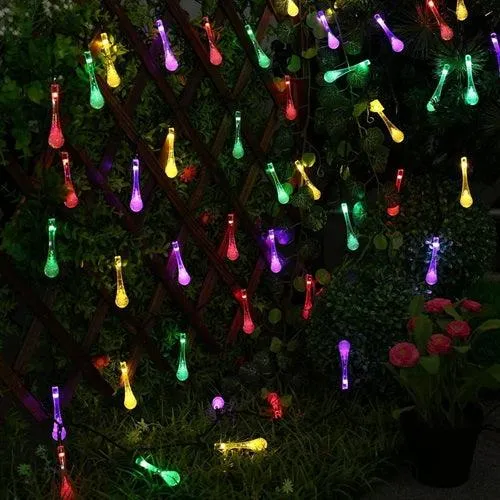 Solar Tree Light Decoration Multicolor Crystal Water Drop - Epyz