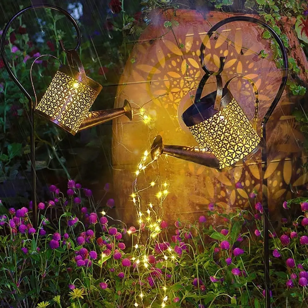 Solar Watering Can with LED Lights