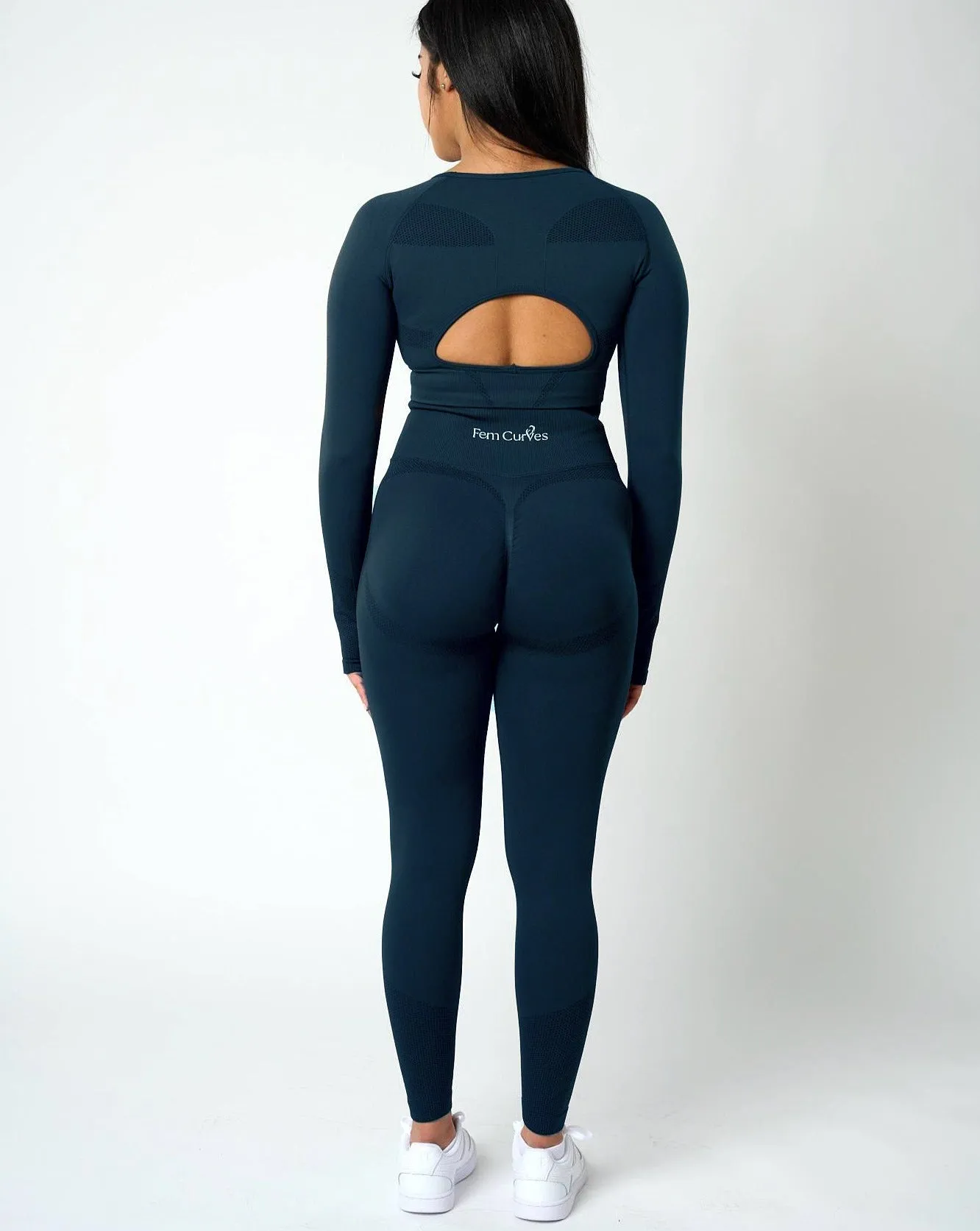 Sujey Long Sleeve Crop Top - Dark Green