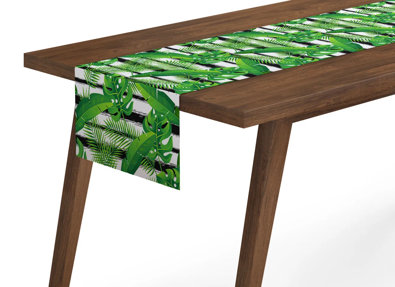 Table Runner Exotic Tropical Plants