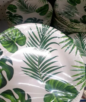 TROPICAL LEAF PAPER PLATES