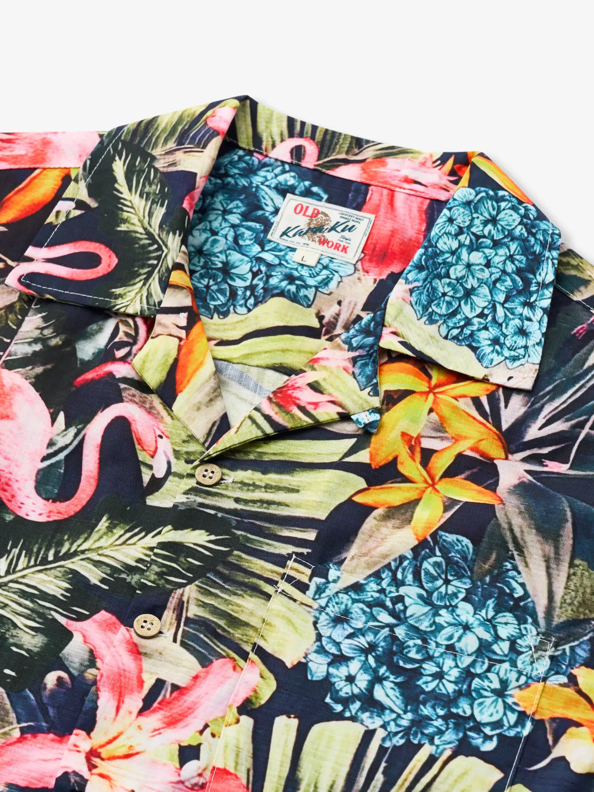 Tropical Paradise Rainforest Cotton Camp Shirt