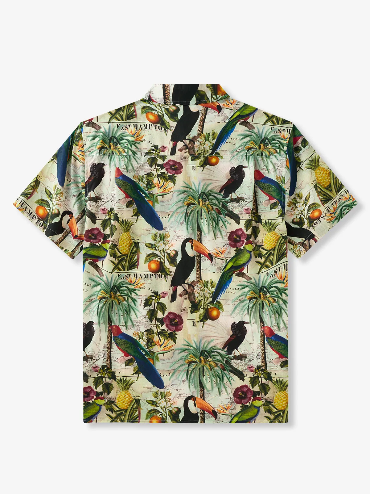 Tropical Rainforest Print Hawaiian Cotton Shirt