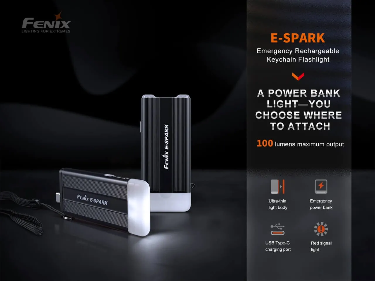 Ultra-Thin Powerbank LED Flashlight - E-SPARK